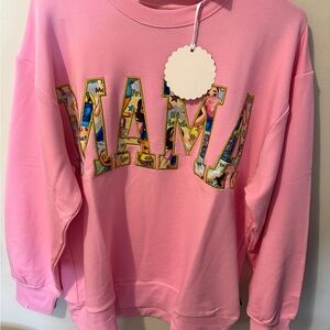 Pink Graphic Sweatshirt MAMA Mrs. Rachel